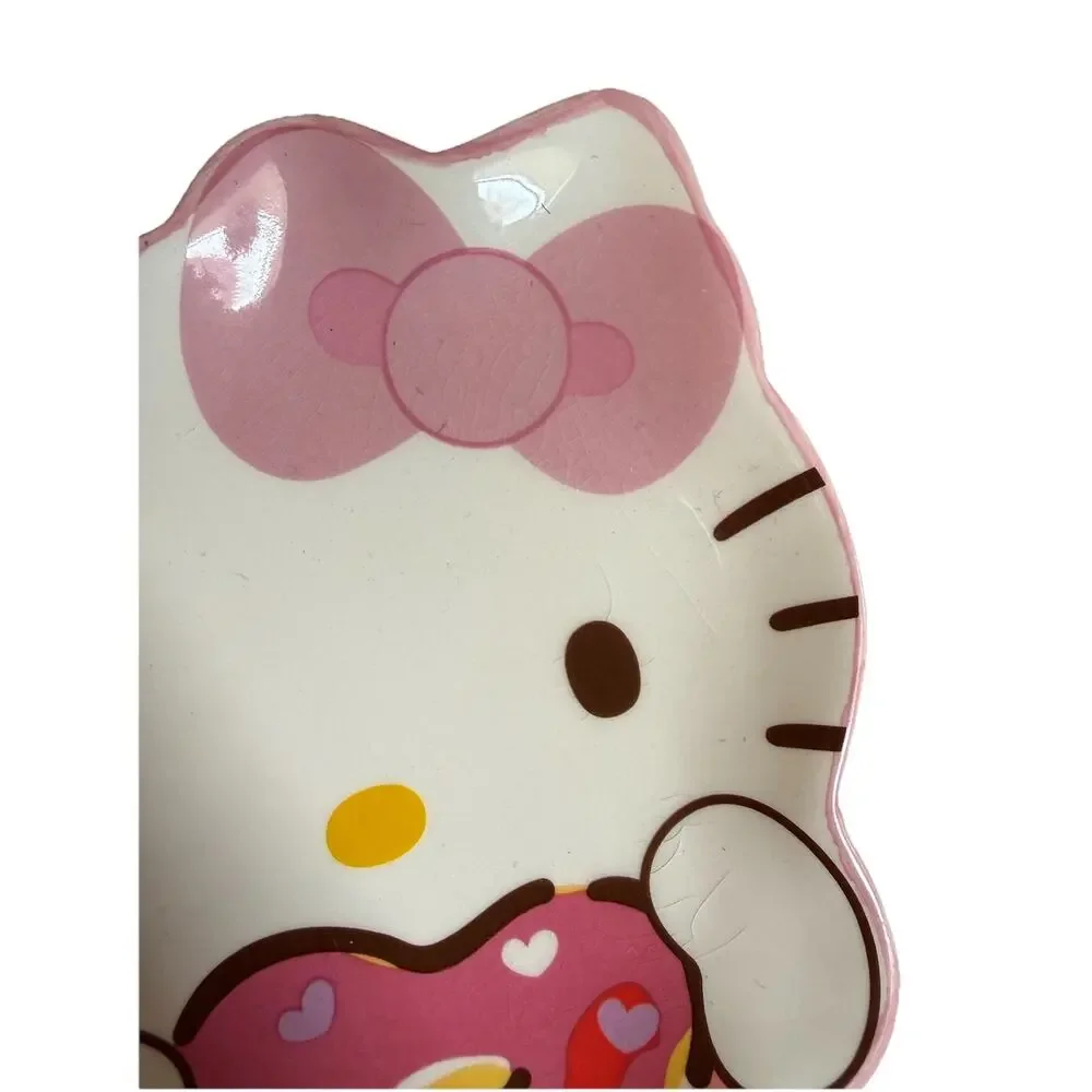 Sanrio Hello Kitty Heart Donut Trinket Tray Dish Ceramic For Jewelry Rings
